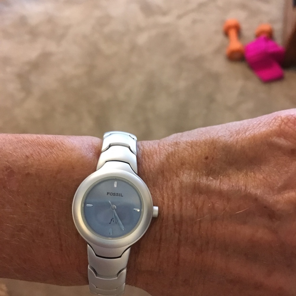 Powder blue Fossil watch